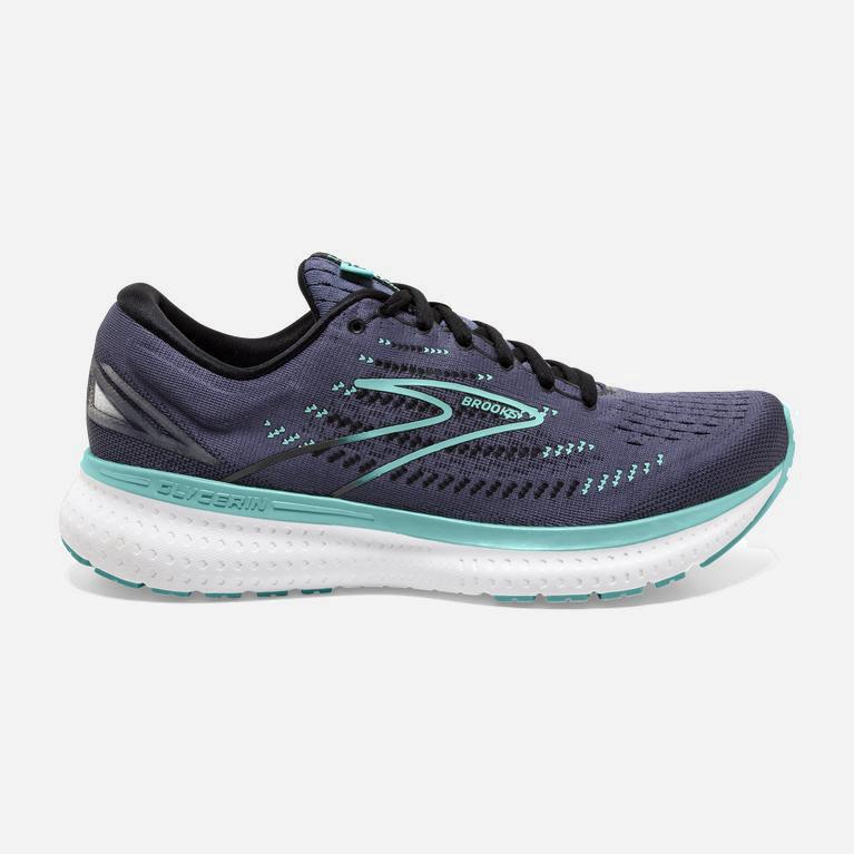 Brooks Glycerin 19 Hardloopschoenen voor Dames Zwart/Blauw/Paars (MPZLN-8294)